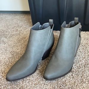 Gray booties